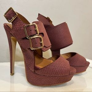 High heels, brand: beau + ashe, size 7, color: light burgundy